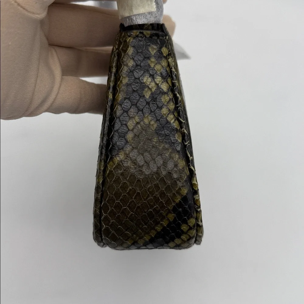 Coach Nolita 19 With Snake Print Olive Green